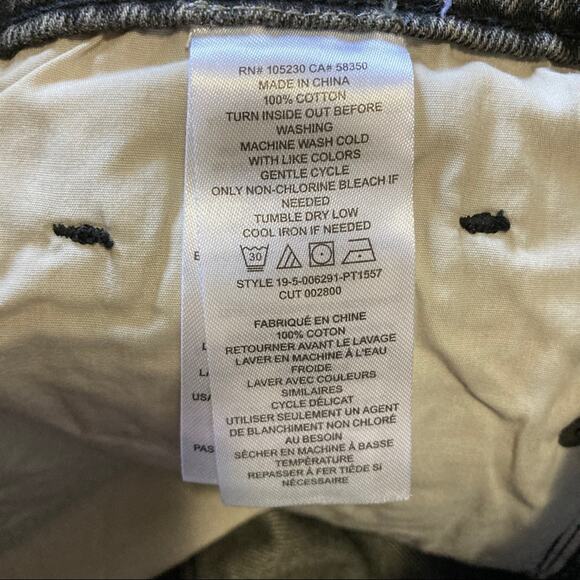 Current/Elliott Straight Leg Jeans size US 26 the Fling NWT Washed Out Black - Picture 8 of 9